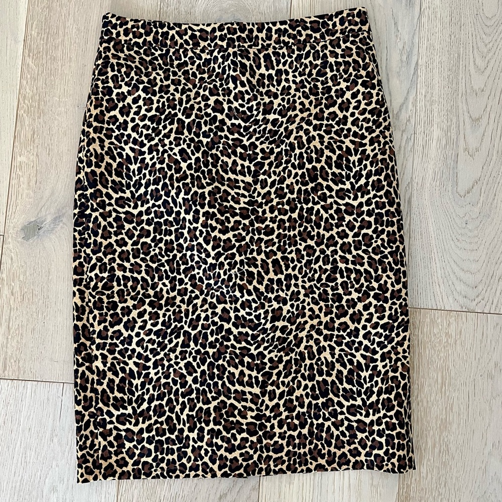 J.Crew No. 2 Leopard Print Pencil Skirt